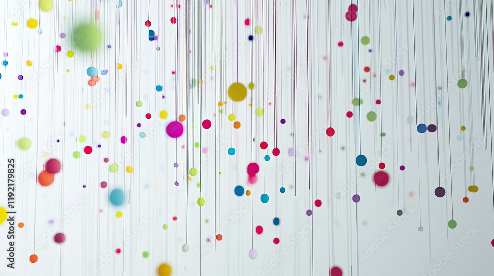 Colorful Hanging Circles on Strings Creating a Vibrant Abstract Display for Contemporary Art and Design Inspiration in Spaces Colorful Hanging Circles on Strings Creating a Vibrant Abstract Display for Contemporary Art and Design Inspiration in Spaces
