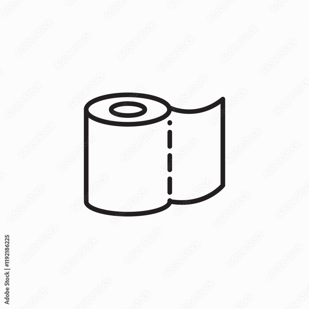 Toilet tissue paper icon vector design, simple and clean fully editable vector template