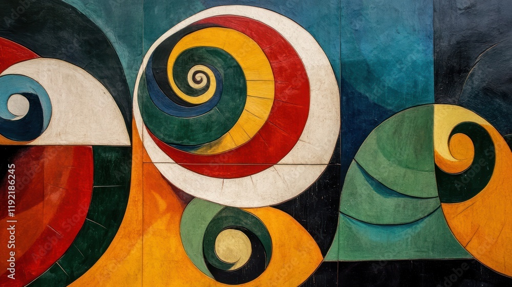 Abstract Colorful Swirls: A Geometric Masterpiece Abstract Colorful Swirls: A Geometric Masterpiece