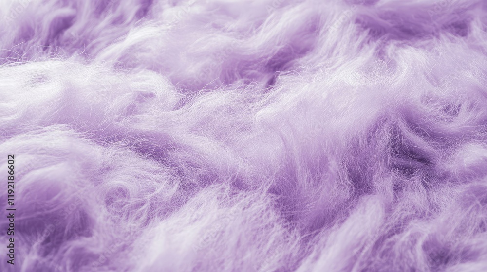 Obraz premium Close-Up of Soft Textured Lavender Fur Providing a Cozy Atmosphere, Perfect for Fashion, Design, or Art Projects Emphasizing Warmth and Comfort in Purples
