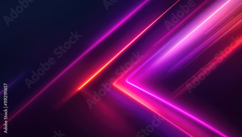 Dynamic Abstract Background with Neon Lines and Geometric Elements, Featuring Vibrant Colors and Futuristic Design