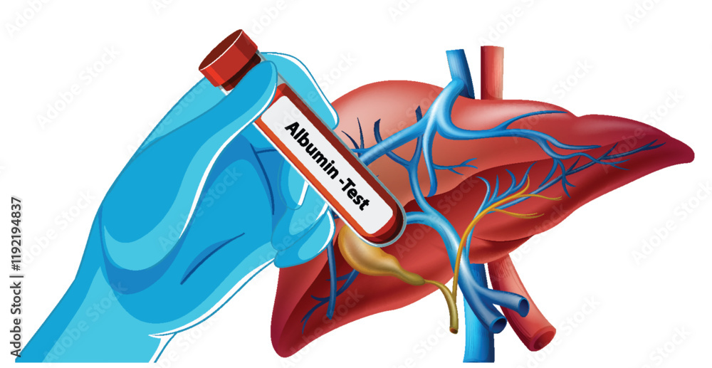 Obraz premium Medical Blood Test for Liver Health