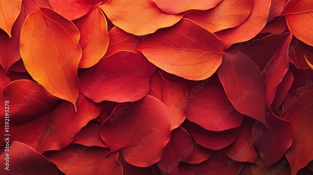 Vibrant Collection of Autumn Leaves in Shades of Red and Orange Creating a Warm and Inviting Background for Seasonal Projects and Designs