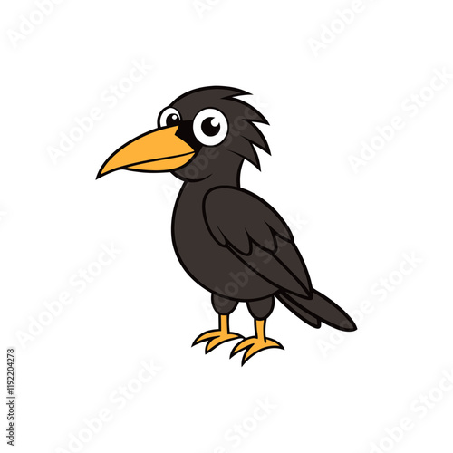 Raven Cartoon vector