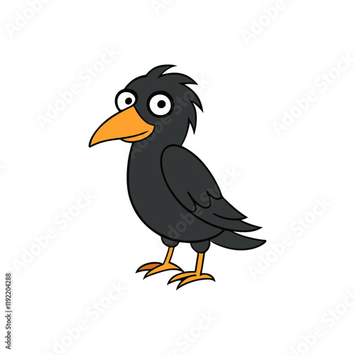 Raven Cartoon vector