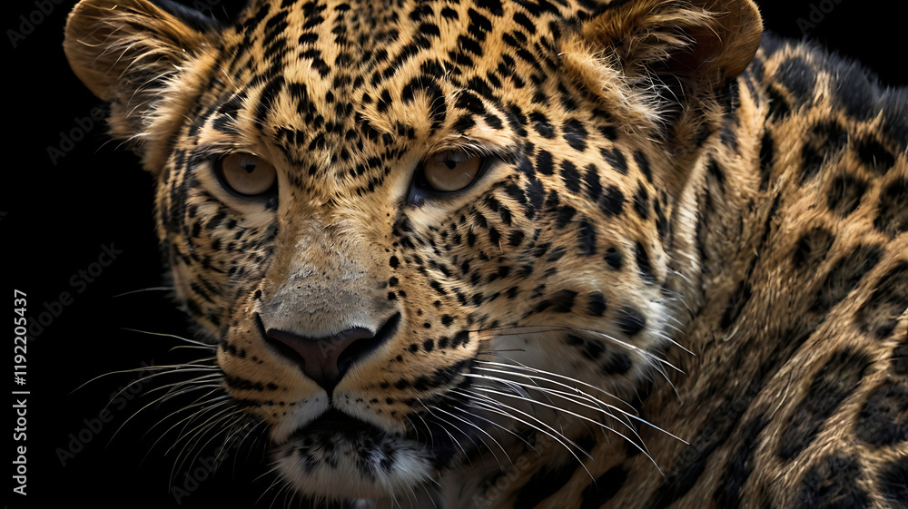 Obraz premium Tiger on the black bagground
