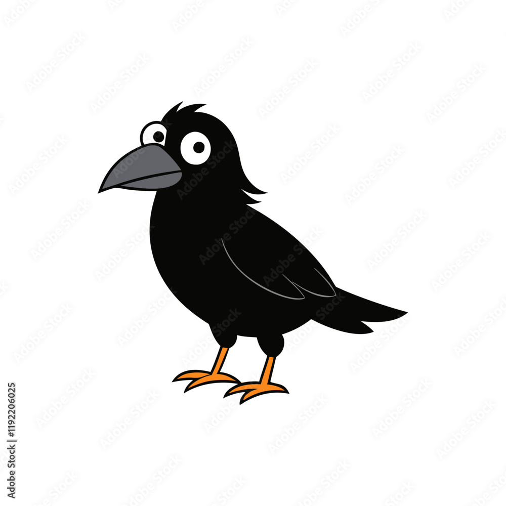 Fototapeta premium Raven Cartoon vector