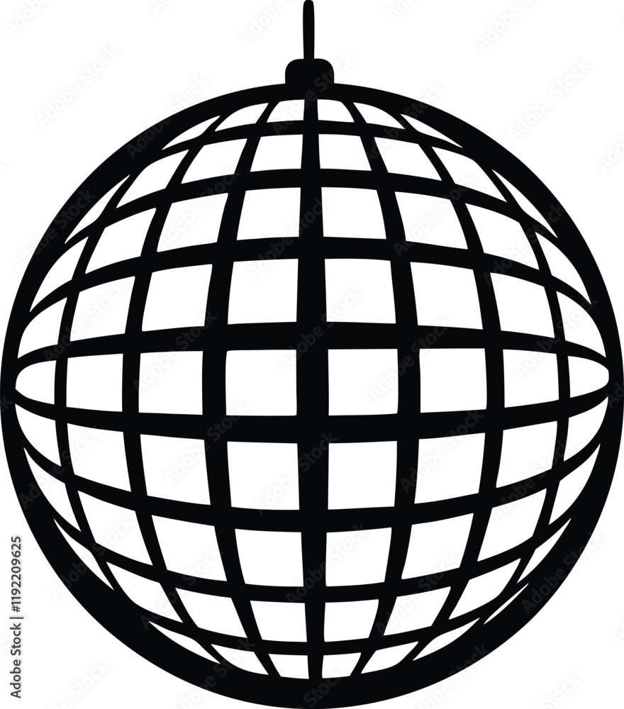 Disco Ball silhouette icon,disco Ball flat vector design Disco Ball silhouette icon,disco Ball flat vector design