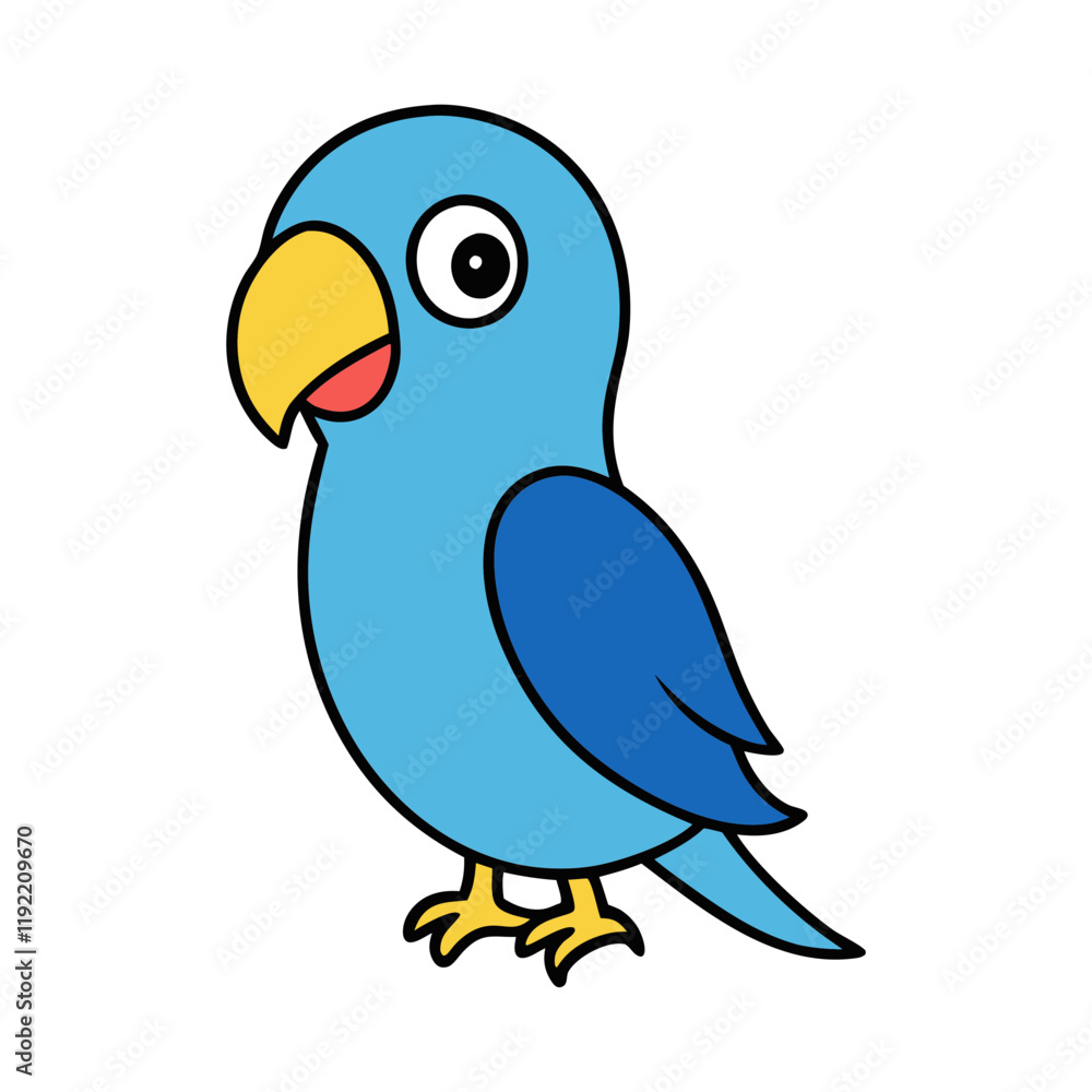 Fototapeta premium Parakeet Cartoon vector