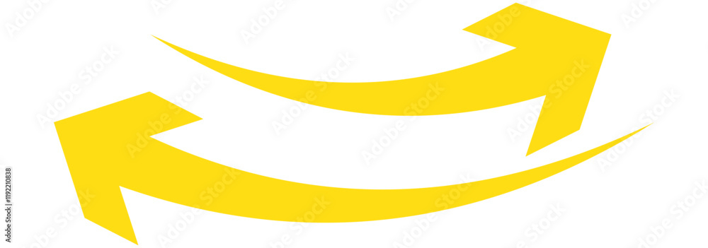 Black arrow icon on transparent background. Flat style arrow icon for your website, design, logo, app, UI., curved arrow sign.