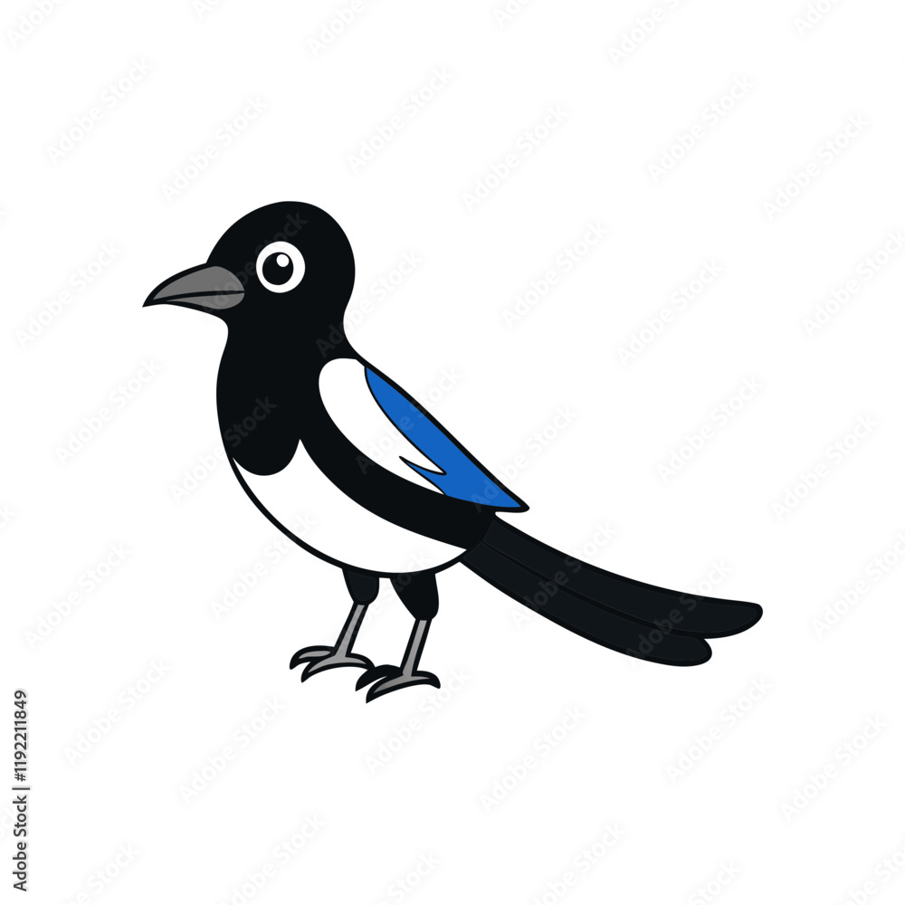 Fototapeta premium Magpie Cartoon vector