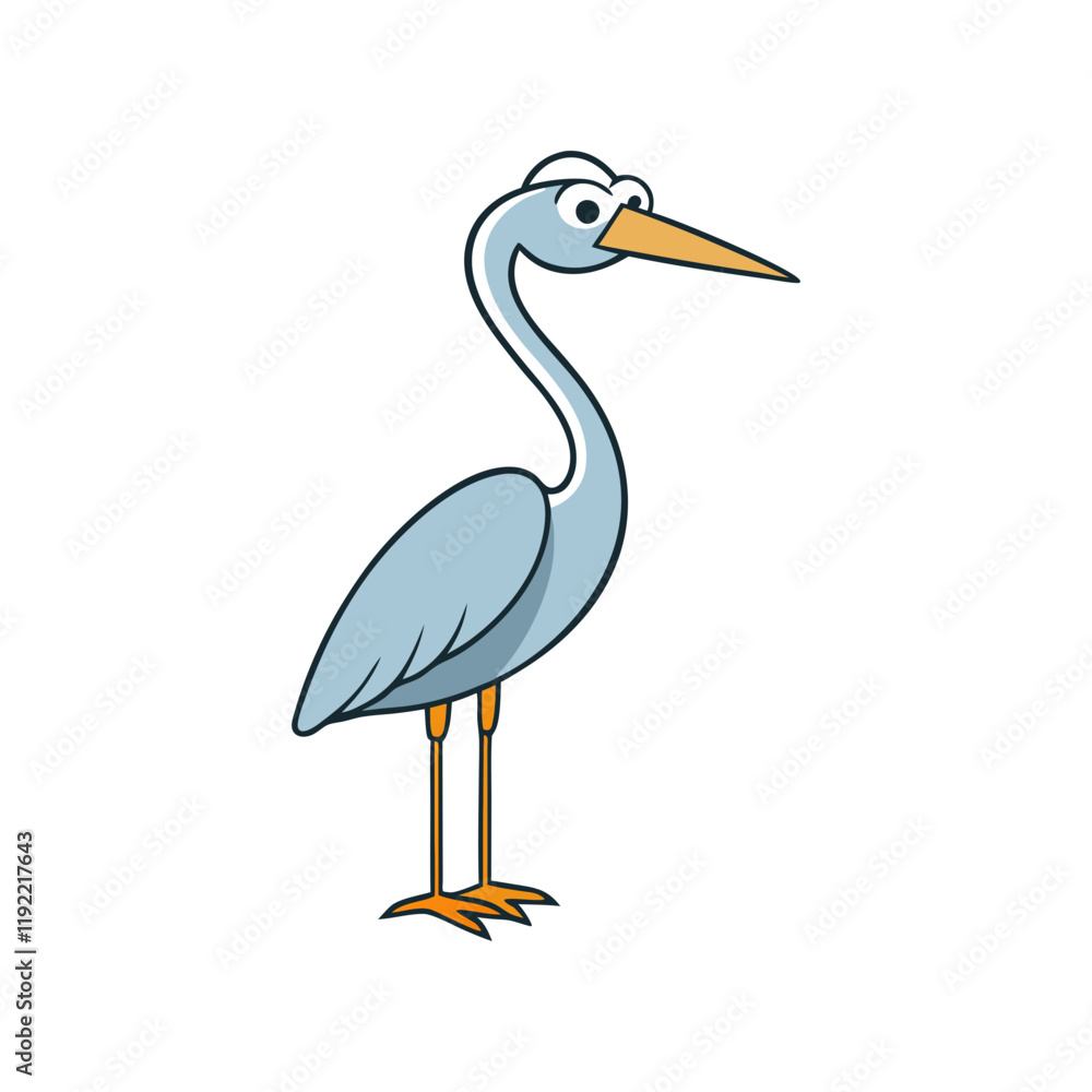 Obraz premium Heron Cartoon vector