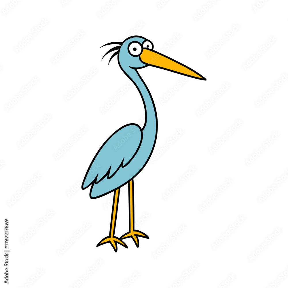 Obraz premium Heron Cartoon vector