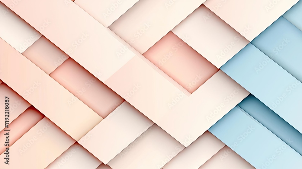 Minimal symmetry concept. A vibrant abstract design featuring woven layers of soft pastel colors. Minimal symmetry concept. A vibrant abstract design featuring woven layers of soft pastel colors.