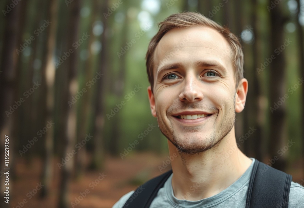 Portrait of a male in a forest with soft focus on eyes Portrait of a male in a forest with soft focus on eyes