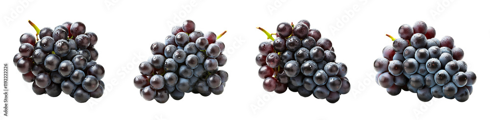 Fototapeta premium Fresh Grapes On Transparent Background 