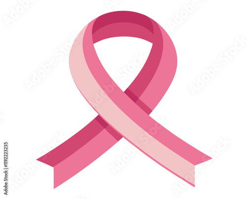 A single awareness  ribbon pink color vector