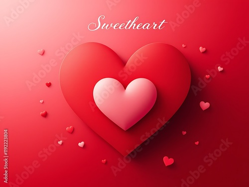 Wallpaper Mural Adorable Valentine's Day Illustrations with Hearts and Romantic Themes Torontodigital.ca