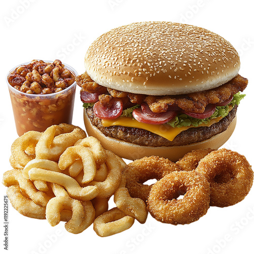 Juicy Burger Combo Meal: A Delicious Feast photo