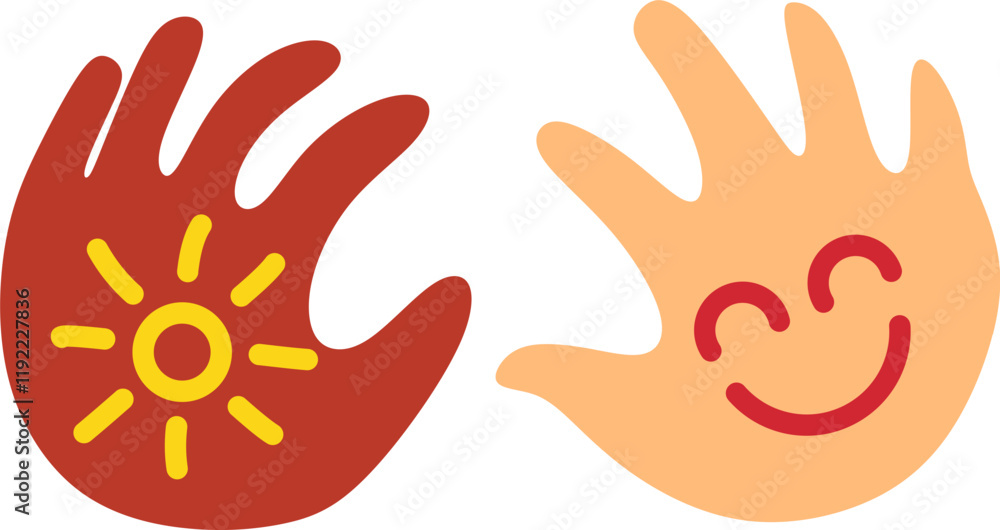 Obraz premium Kindness Hand Illustration