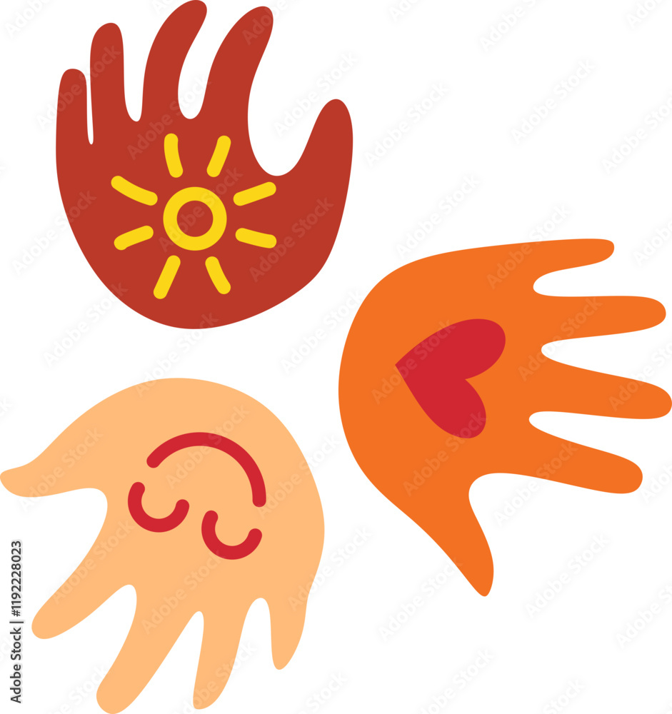 Obraz premium Kindness Hand Illustration