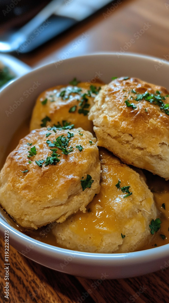 Chicken Cobbler served as comfort food on a cozy winter evening. Chicken Cobbler served as comfort food on a cozy winter evening.