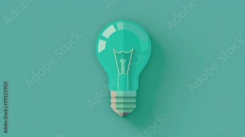 A lightbulb icon on a blue green background.