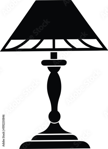 Table lamp silhouette,table lamp  vector icon