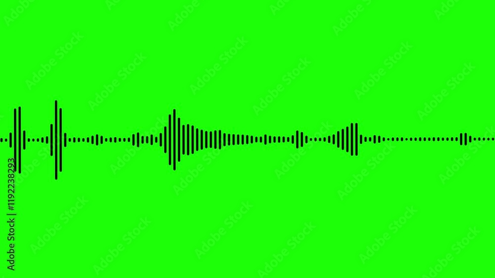 audio spectrum simulation Audio waveform equalizer on green screen, white audio sound visualizer wave spectrum.
sound Wave Animated In Green Background. White audio waveform spectrum animation,
