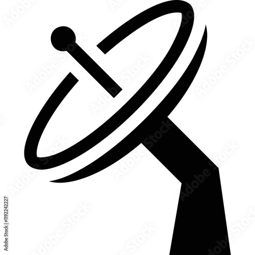 Simple vector icon satellite dish
