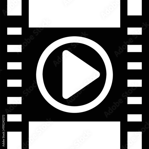 Simple vector icon videotape