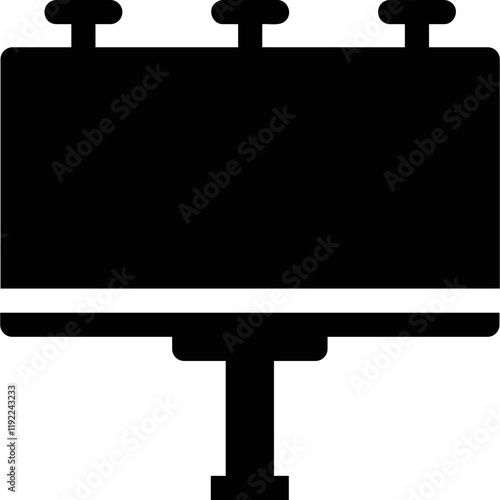 Simple vector icon advertising billboard
