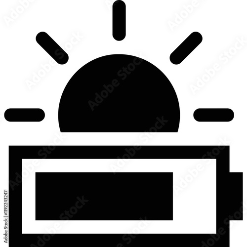 Simple vector icon solar energy