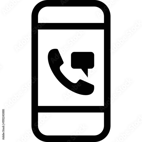 Simple vector icon mobile phone
