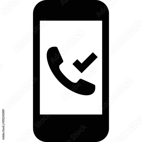 Simple vector icon mobile phone
