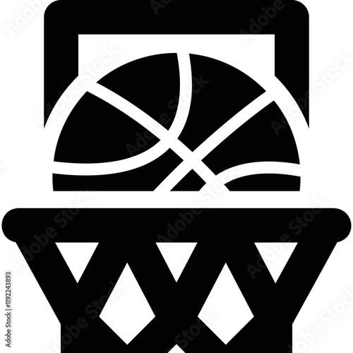 Simple vector icon basketball hoop
