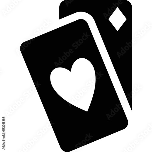 Simple vector icon casino cards
