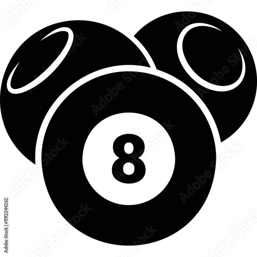 Simple vector icon billiard balls