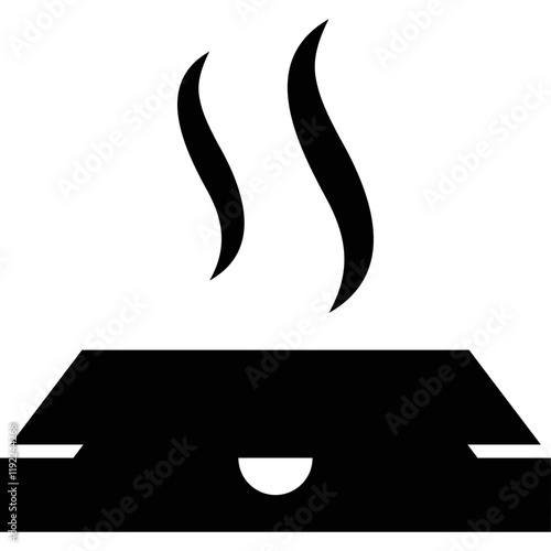 Simple vector icon pizza box
