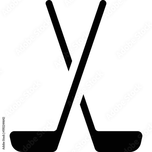 Simple vector icon hockey stick