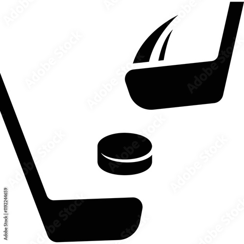 Simple vector icon hockey stick

