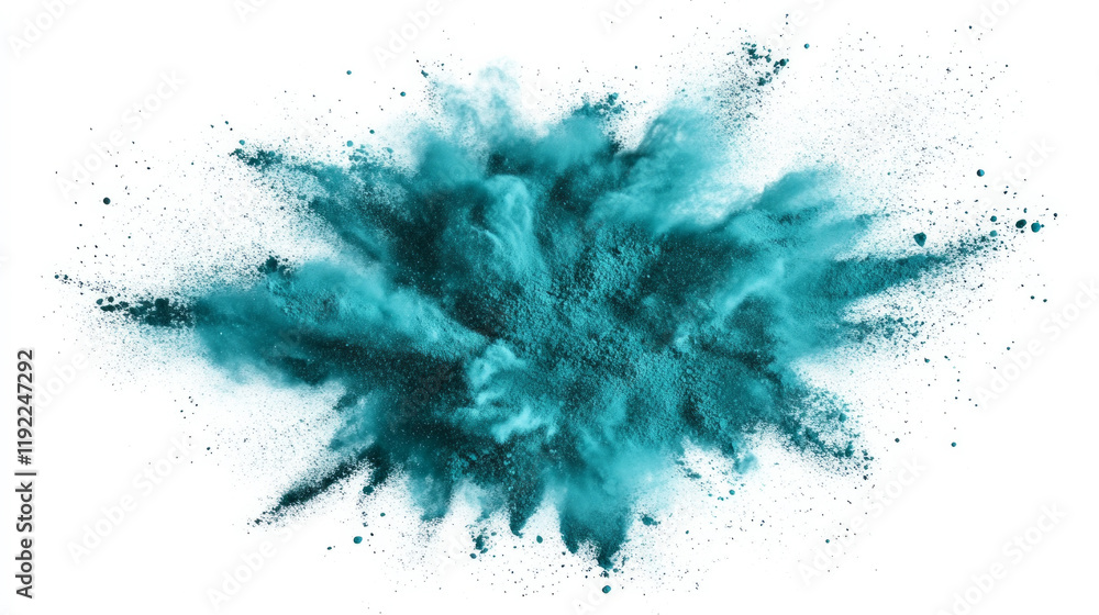 A blue explosion of powder A blue explosion of powder