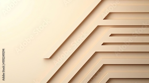 Triangle abstract background concept. Stylish layered abstract design with soft beige tones and clean lines.