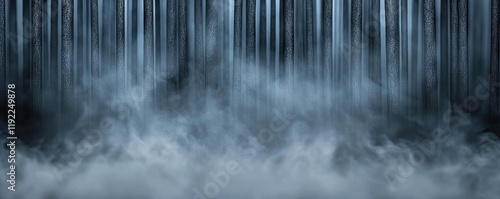 Blurred abstract background concept. Mysterious fog shrouding a dark and serene landscape with soft atmospheric tones.