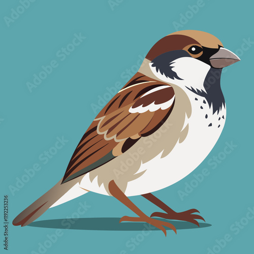 house sparrow illustration
