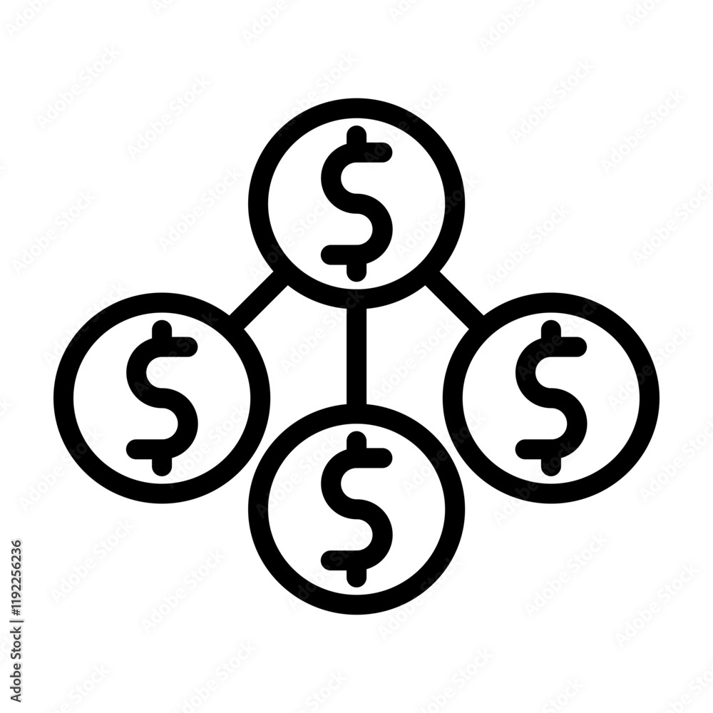 Derivatives Trading Vector Line Icon Design Derivatives Trading Vector Line Icon Design