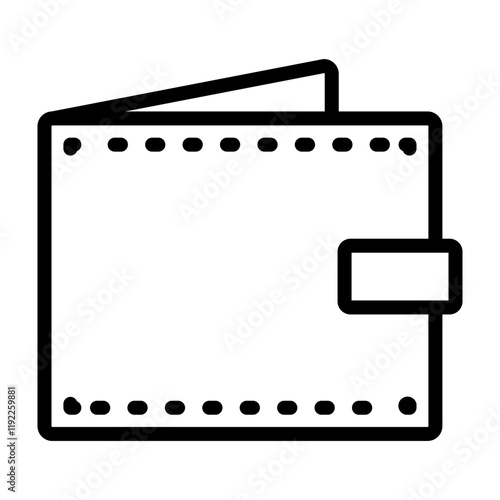 Card Holder Vector Line Icon Design