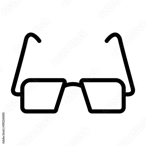 Reading Glasses Vector Line Icon Design