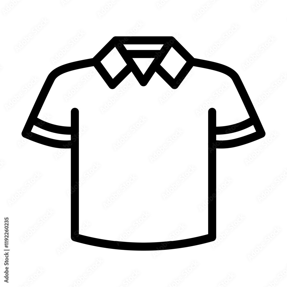 Casual Shirt Vector Line Icon Design