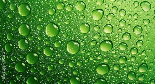 Wallpaper Mural Vibrant Green Water Droplets Background Texture for Fresh Design Torontodigital.ca